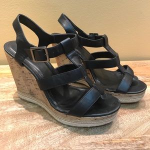 Black wedges size 9